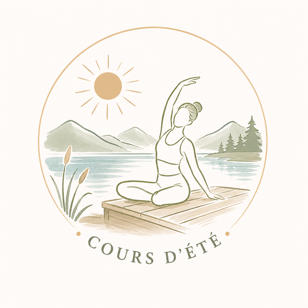 Cours collectifs d’été de Yoga et Pilates en plein air au plan d’eau d’Eygliers, près de Guillestre dans les Hautes-Alpes : Yoga Flow, Hatha Yoga, mobilité, renforcement et Pilates avec Kamila Zareba.