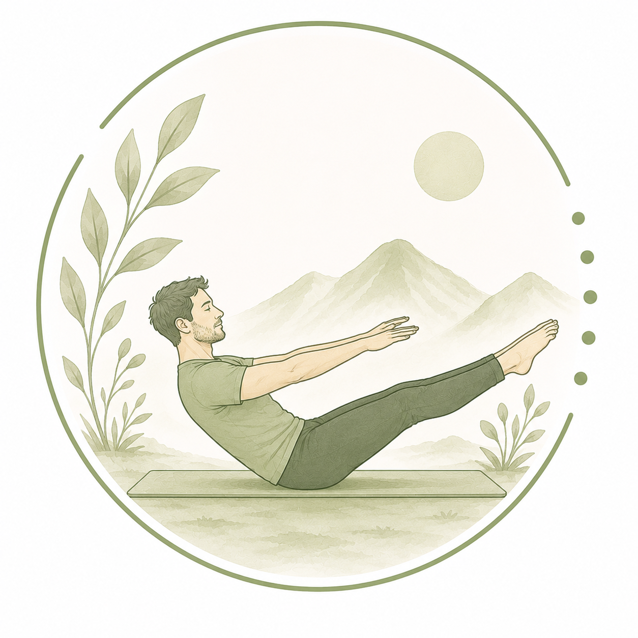 Homme pratiquant le Pilates spécial dos à Guillestre dans les Hautes-Alpes, avec des exercices de mobilité, de renforcement profond et de prévention des douleurs du dos